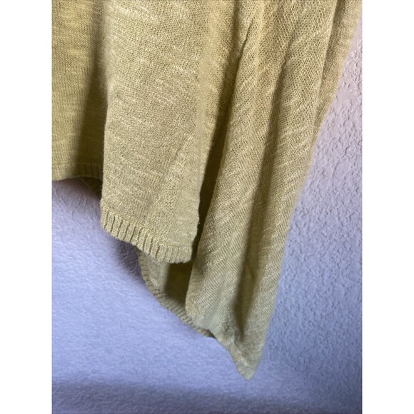 Eileen Fisher Knit Linen Sweater Cardigan Yellow PS Lagen Cottage Beach - Picture 10 of 11